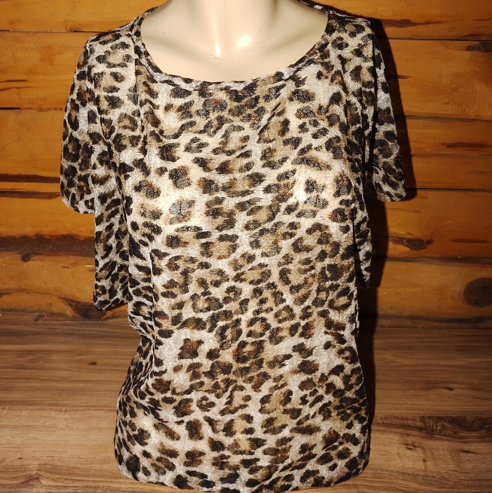 (M) Body Central Boutique Leopard Top